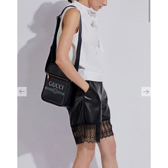 self-portrait Bermuda Faux Leather Lace Trim Shorts - Picture 3 of 10